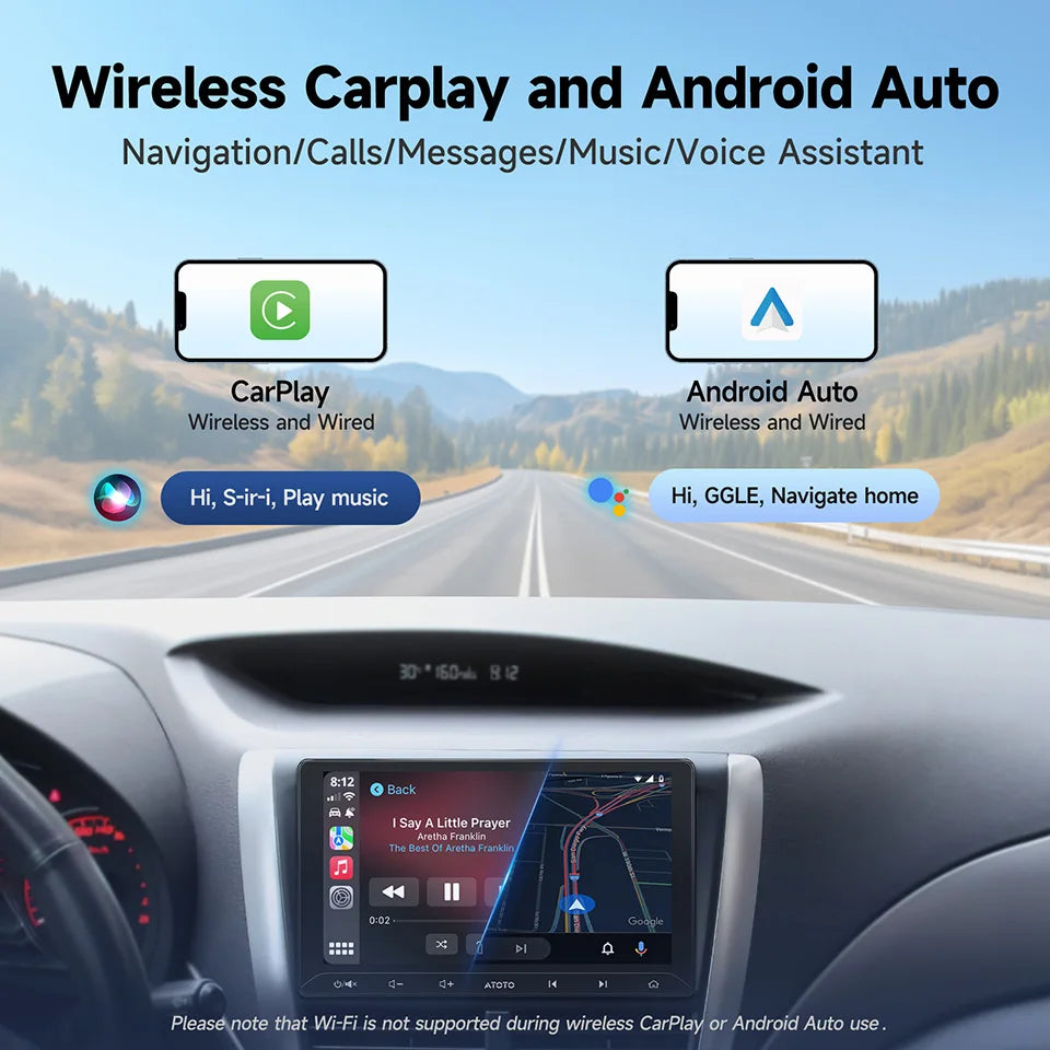 ATOTO 10 inch Android Car Radio Screen Wireless Apple Carplay Android Auto Bluetooth Stereo Receiver Intelligent System 2Din A5L
