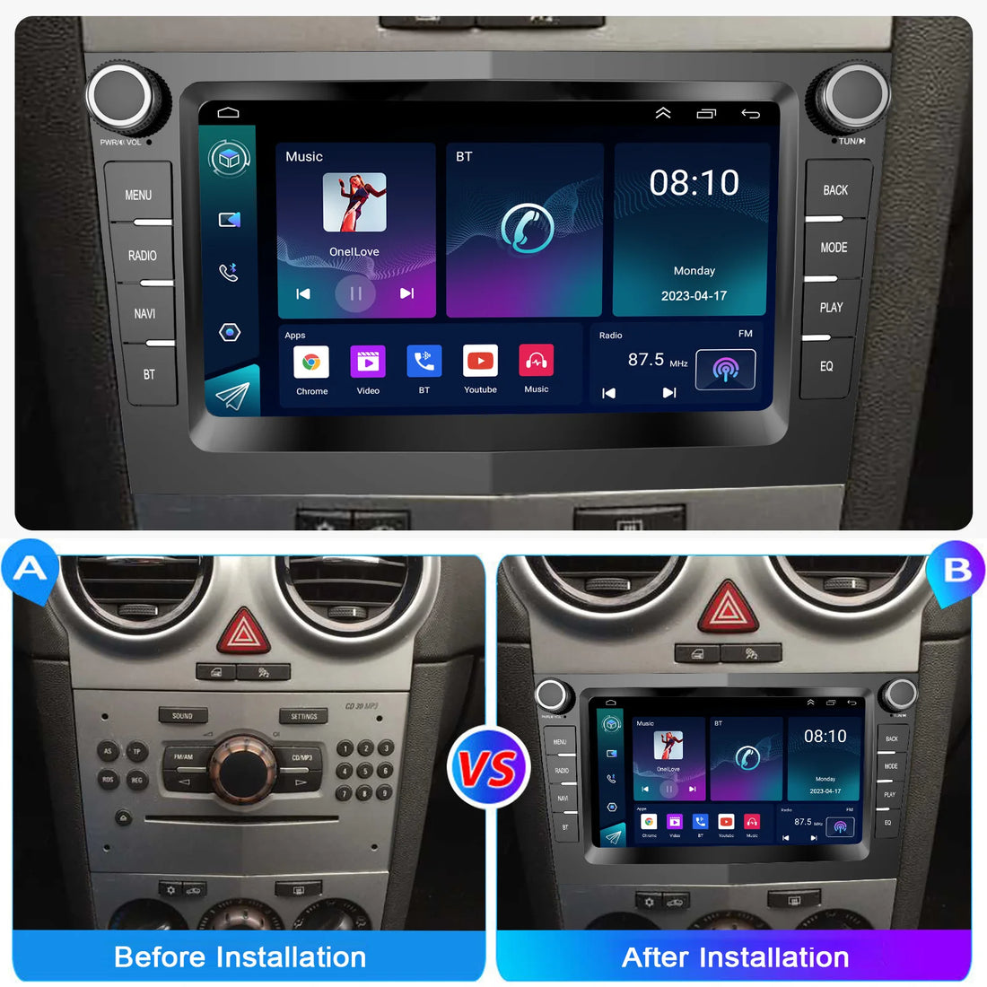 ESSGOO Car Radio Multimedia 4G 64G For Opel Astra Vectra Vauxhall Antara Zafira Corsa C D Vivaro Meriva Wireless CarPlay Auto ﻿