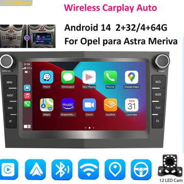 ESSGOO Car Radio Multimedia 4G 64G For Opel Astra Vectra Vauxhall Antara Zafira Corsa C D Vivaro Meriva Wireless CarPlay Auto ﻿