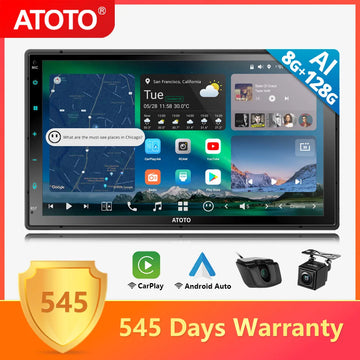 ATOTO Double 2 Din Android 13 Car Stereo 7 inch 8G+128G GPS Bluetooth 4G LTE WIFI Head Unit Carplay Android Auto 2Din Radio X10