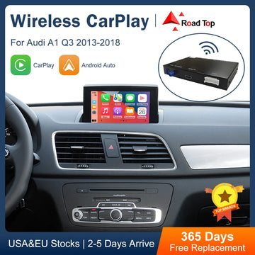 Road Top Wireless CarPlay Android Auto Interface for Audi A1 Q3 RMC 2013-2018, with AirPlay Mirror Link Car Play Functions