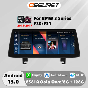 10.25"Carplay Android 13 Autoradio For BMW 3 Series F30 F31 NBT Auto Multimedia car intelligent systems radio GPS 2din Head Unit
